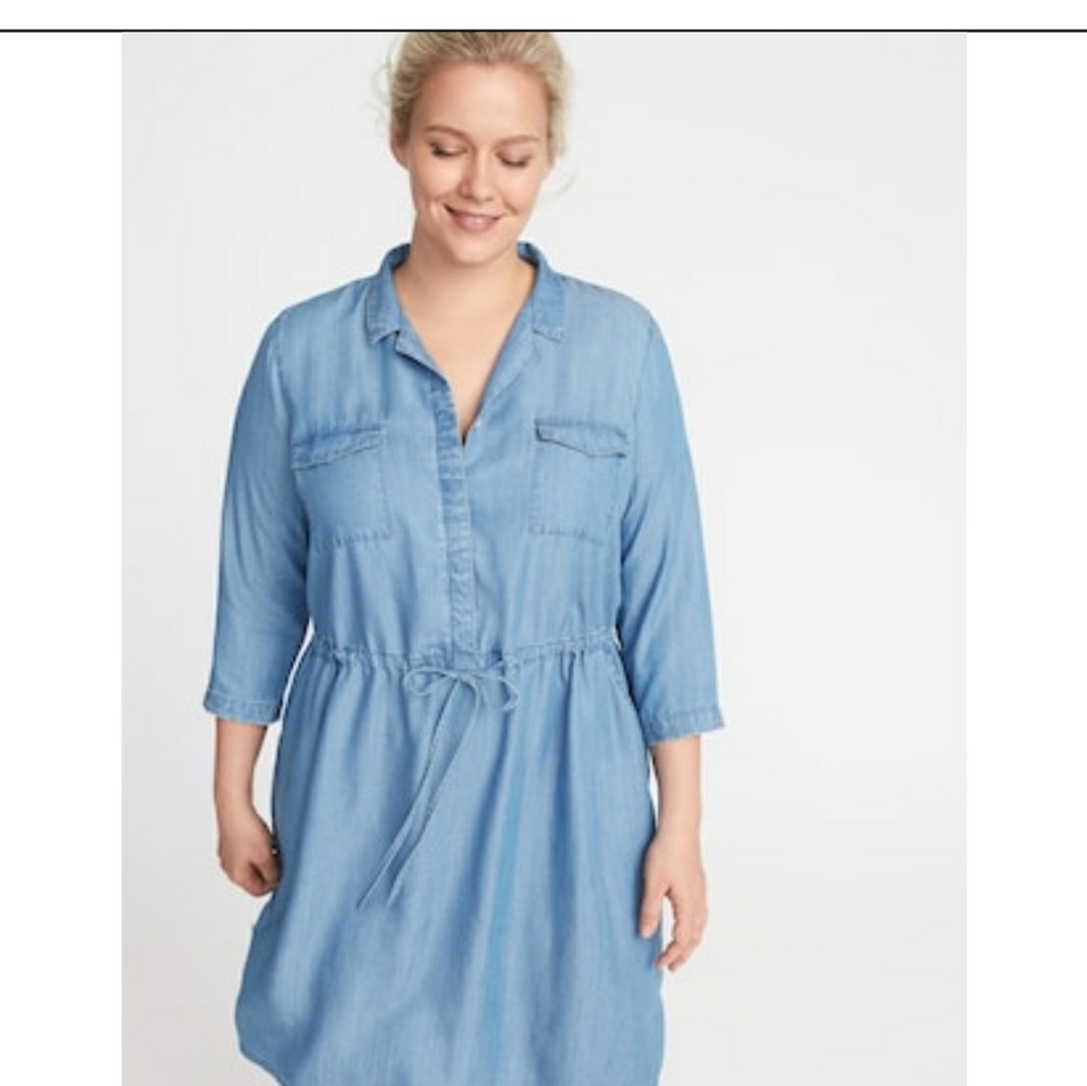 Long Sleeve Denim Shirt Dress